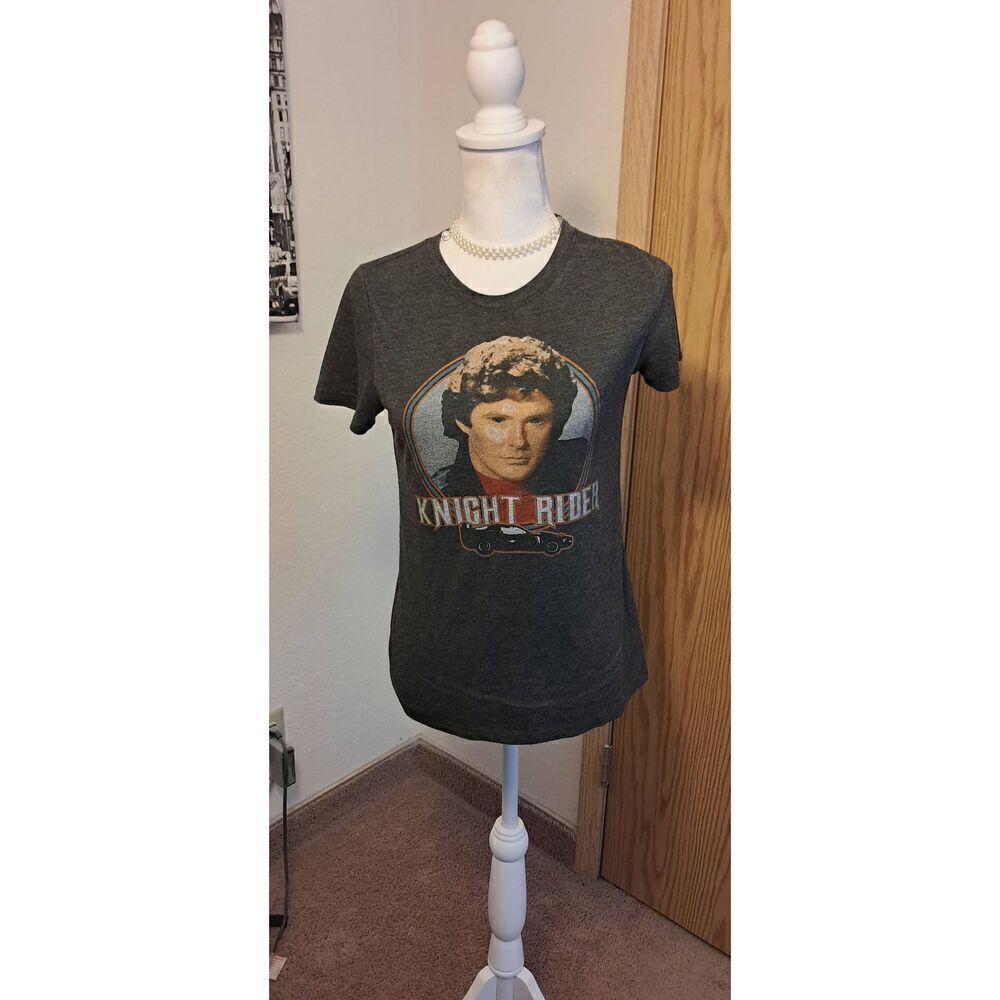 Knight Rider Ladies Cap Sleeve Top-Medium PreOwned-See Measurements